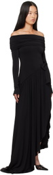 GUIZIO Black Lola Gown Maxi Dress