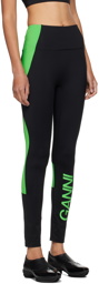 GANNI Black Active Leggings