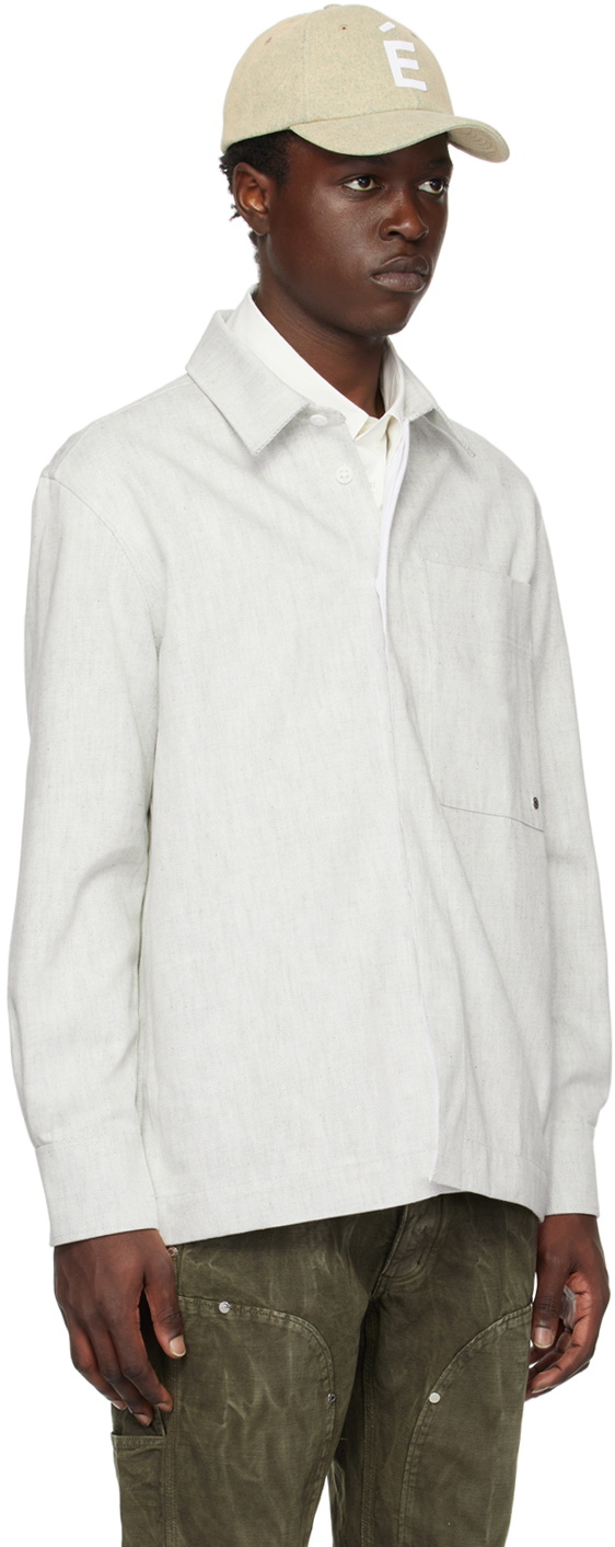 Études Gray Picture Denim Shirt