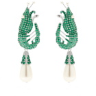 Shrimps Women's Earrings in Green/Silver