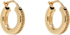 Versace Gold Greca Hoop Earrings