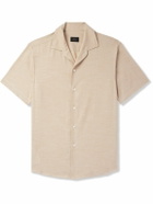 Brioni - Camp-Collar Cotton Shirt - Neutrals