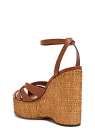 Aquazzura Copacabana 130 Leather Wedge Heels Brown