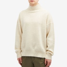 MHL by Margaret Howell Men's T-Shape Roll Neck Knit Sweatshirt in Light Natural