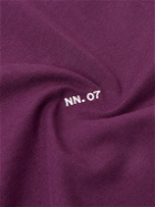 NN07 - Adam 3209 Logo-Embroidered Pima Cotton-Jersey T-Shirt - Purple