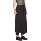 Sulvam Black Wool Skirt Trousers