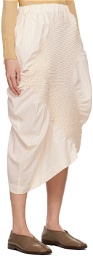 ISSEY MIYAKE Off-White Contraction Midi Skirt