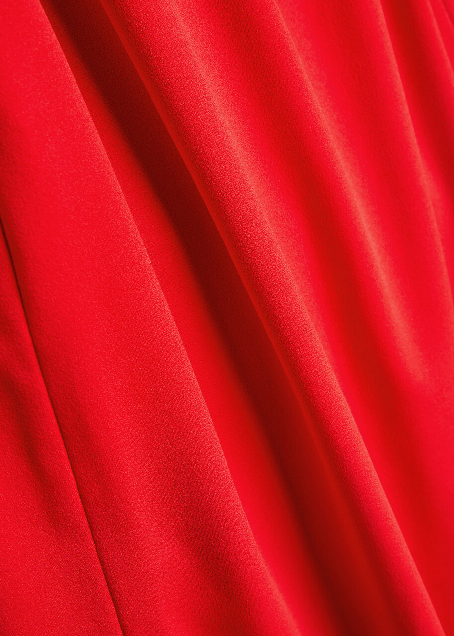 Solace London Imogen Open-back Crepe Maxi Dress Red