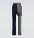 Thom Browne - 4-Bar wool flannel straight pants