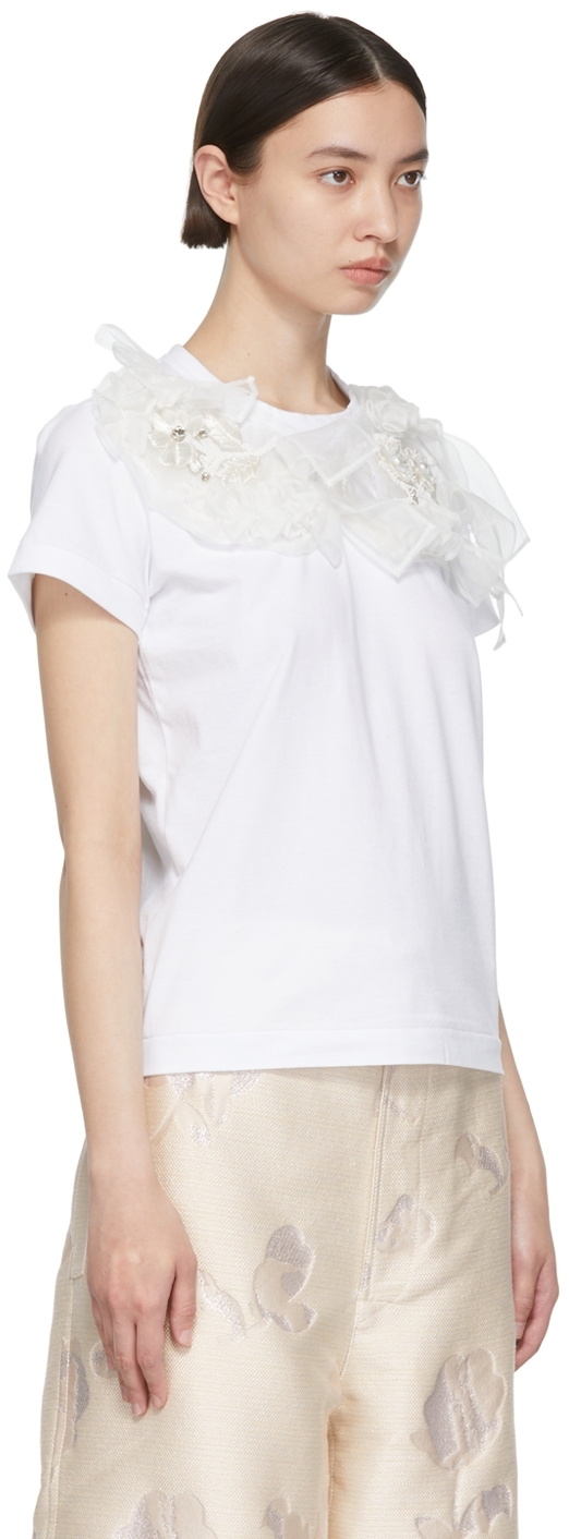 Tricot Comme des Garçons White Cotton T-Shirt