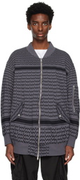 Undercoverism Gray Graphic Bomber Jacket