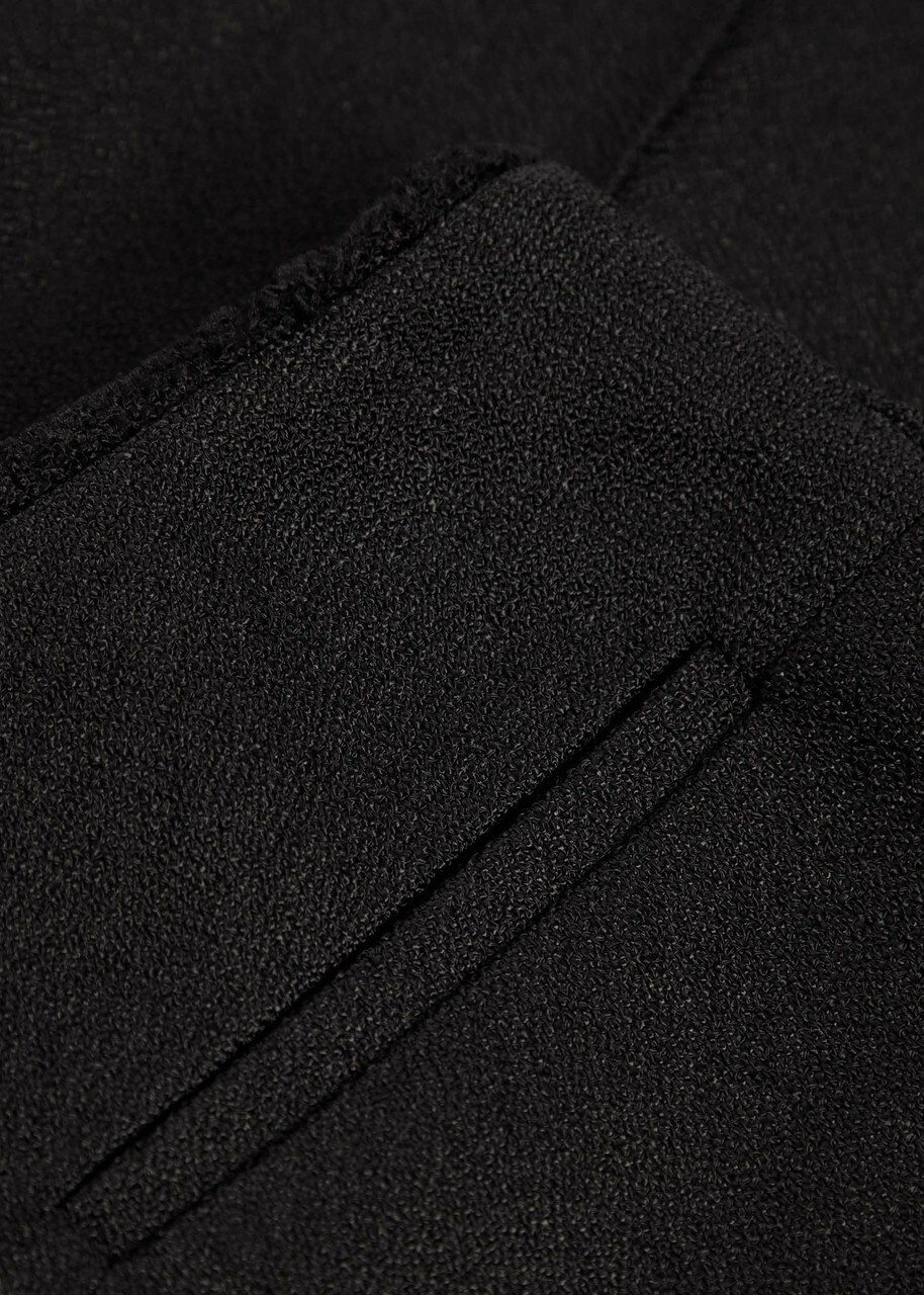 Tove Oran Fray-trim Crepe Trousers Black