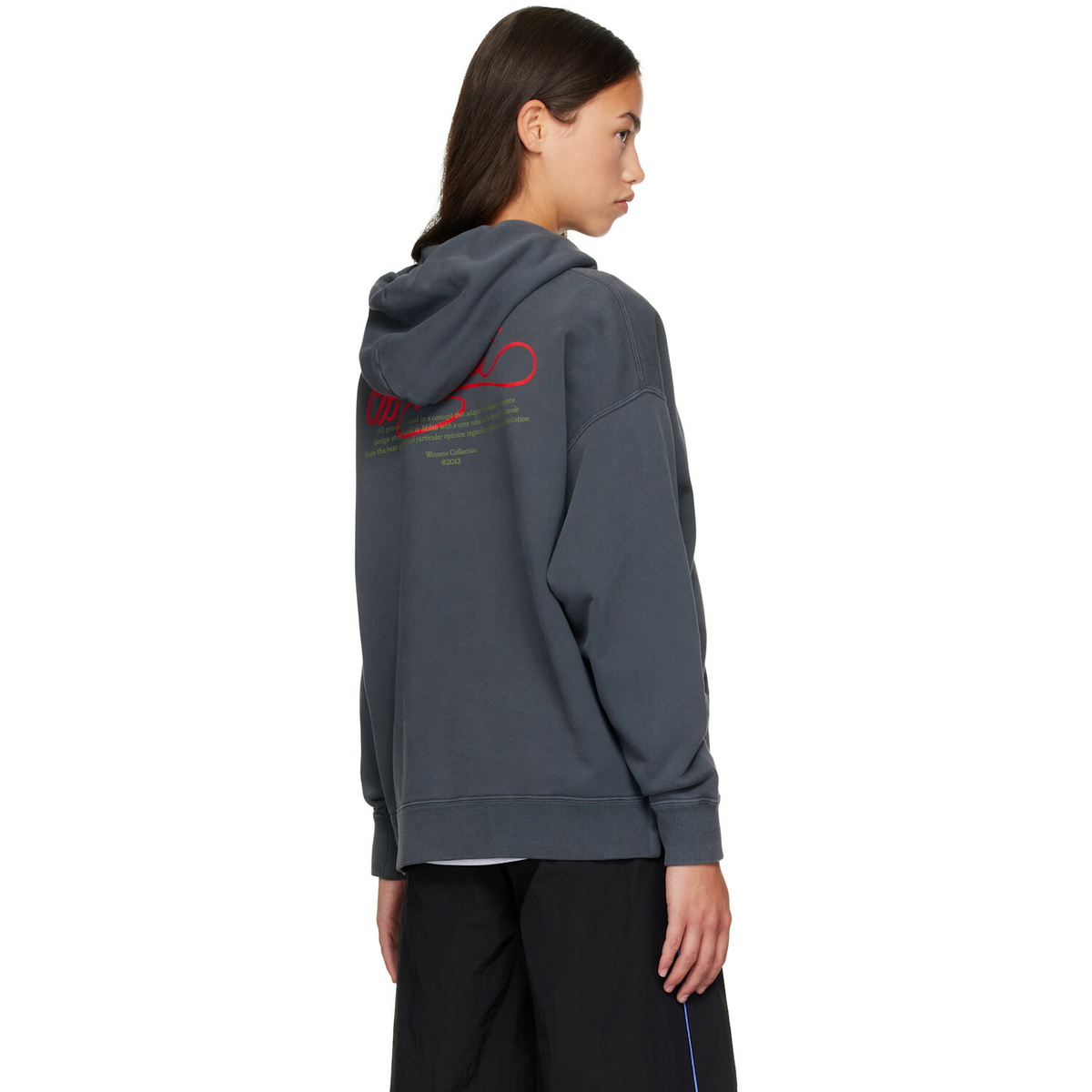 Off-White Gray Flowers Field Skate Hoodie