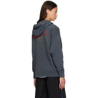 Off-White Gray Flowers Field Skate Hoodie