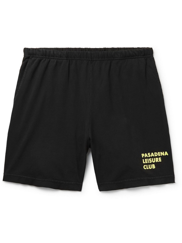 Photo: Pasadena Leisure Club - Logo-Print Cotton-Jersey Shorts - Black