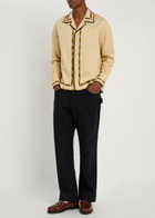 Bode Bead-embellished Cotton Shirt Cream
