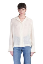 Séfr Willow Shirt In Beige Wool