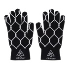 Off-White Black and White Knit Fence Gloves