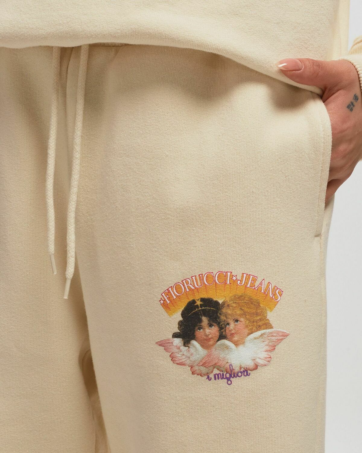 Fiorucci Straight Leg Angel Jogger Beige Sweatpants