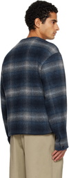 TONYWACK Navy & Gray Checked Cardigan