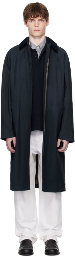 Photo: A.P.C. Navy Gaspard Mac Raincoat