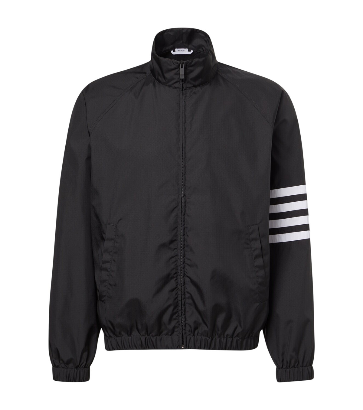Thom Browne - Colour-Block Striped Full-Grain Leather Blouson
