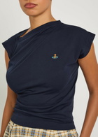 Vivienne Westwood Hebo Asymmetric Cotton top Navy