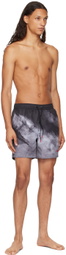 Hugo Gray Printed Swim Shorts