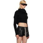 Rick Owens Black Tower LS Cowl Sweater