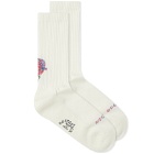 Rostersox Rose Socks in White
