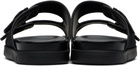 Ferragamo Black Double-Strap Sandals