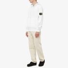 Stone Island Men's Brushed Cotton Popover Hoody in White