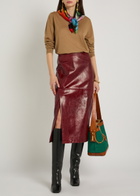 Versace Layered-neck Wool-blend Jumper Camel
