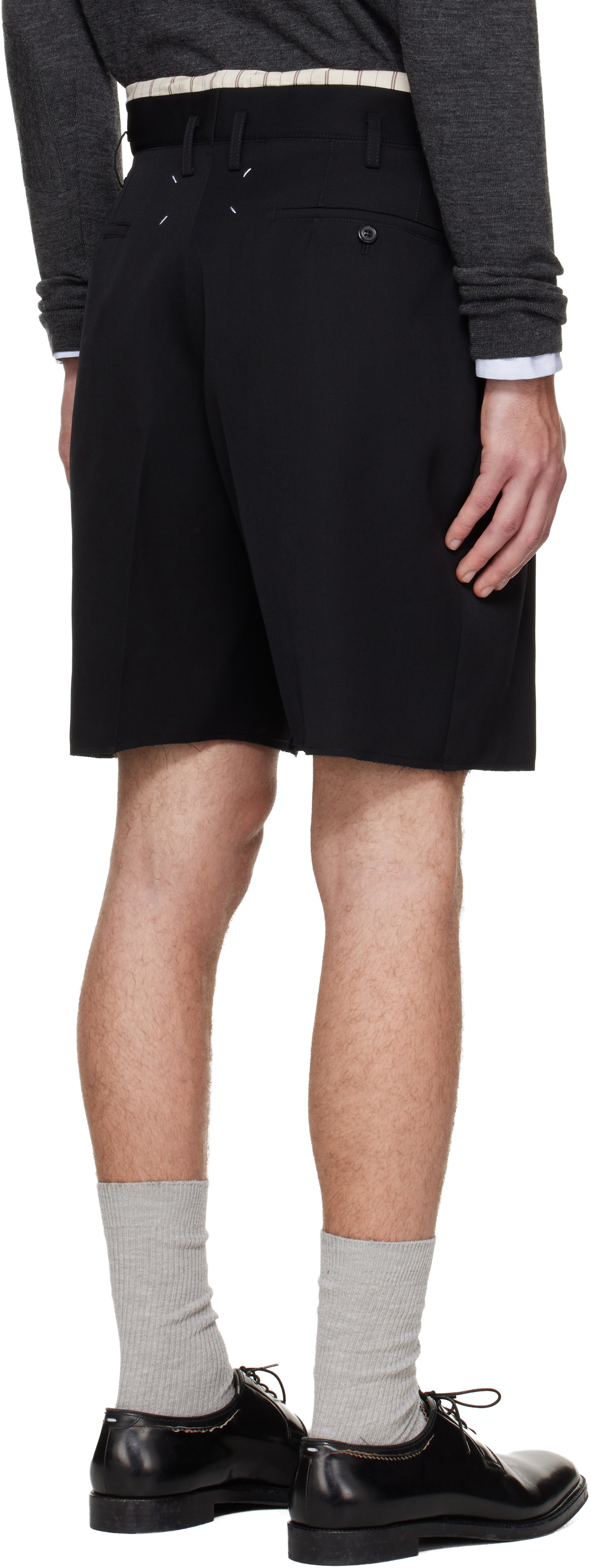 Maison Margiela Black Tailored Shorts