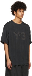 Y-3 Black Sanded Cupro T-Shirt
