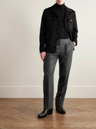 Boglioli - Slim-Fit Pleated Virgin Wool-Flannel Suit Trousers - Gray