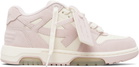 Off-White Pink Out Of Office Calf & Suede Sneakers