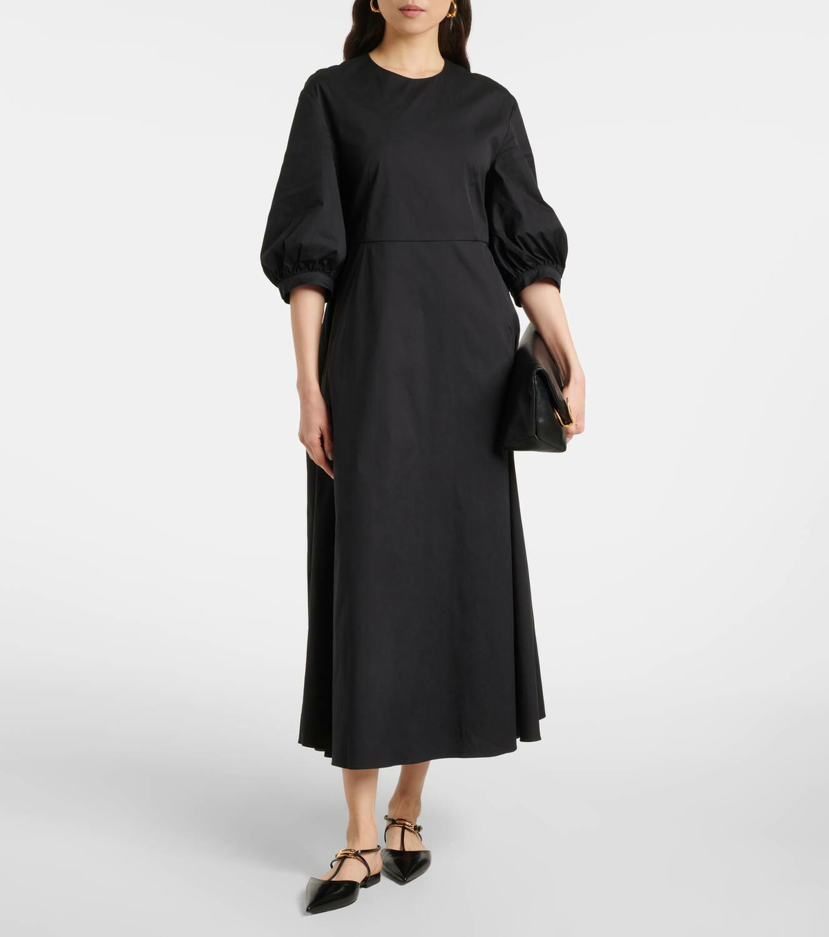 'S Max Mara Clea cotton-blend poplin maxi dress