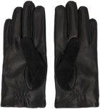 Salvatore Ferragamo Black Lambskin Gloves