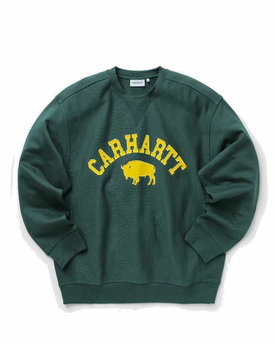 Photo: Carhartt Wip Locker Sweat Green - Mens - Sweatshirts