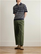 Beams Plus - Straight-Leg Herringbone Cotton Trousers - Green