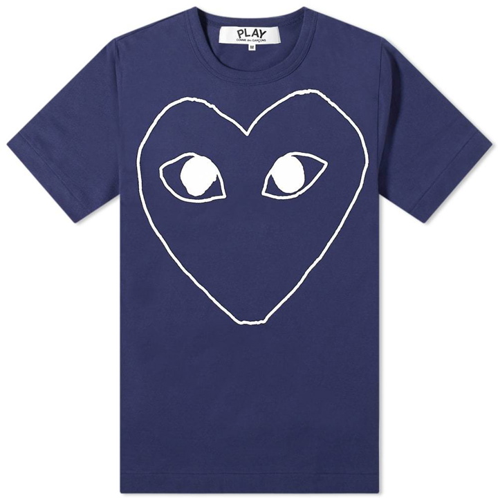 Photo: Comme des Garcons Play Outline Heart Logo Tee