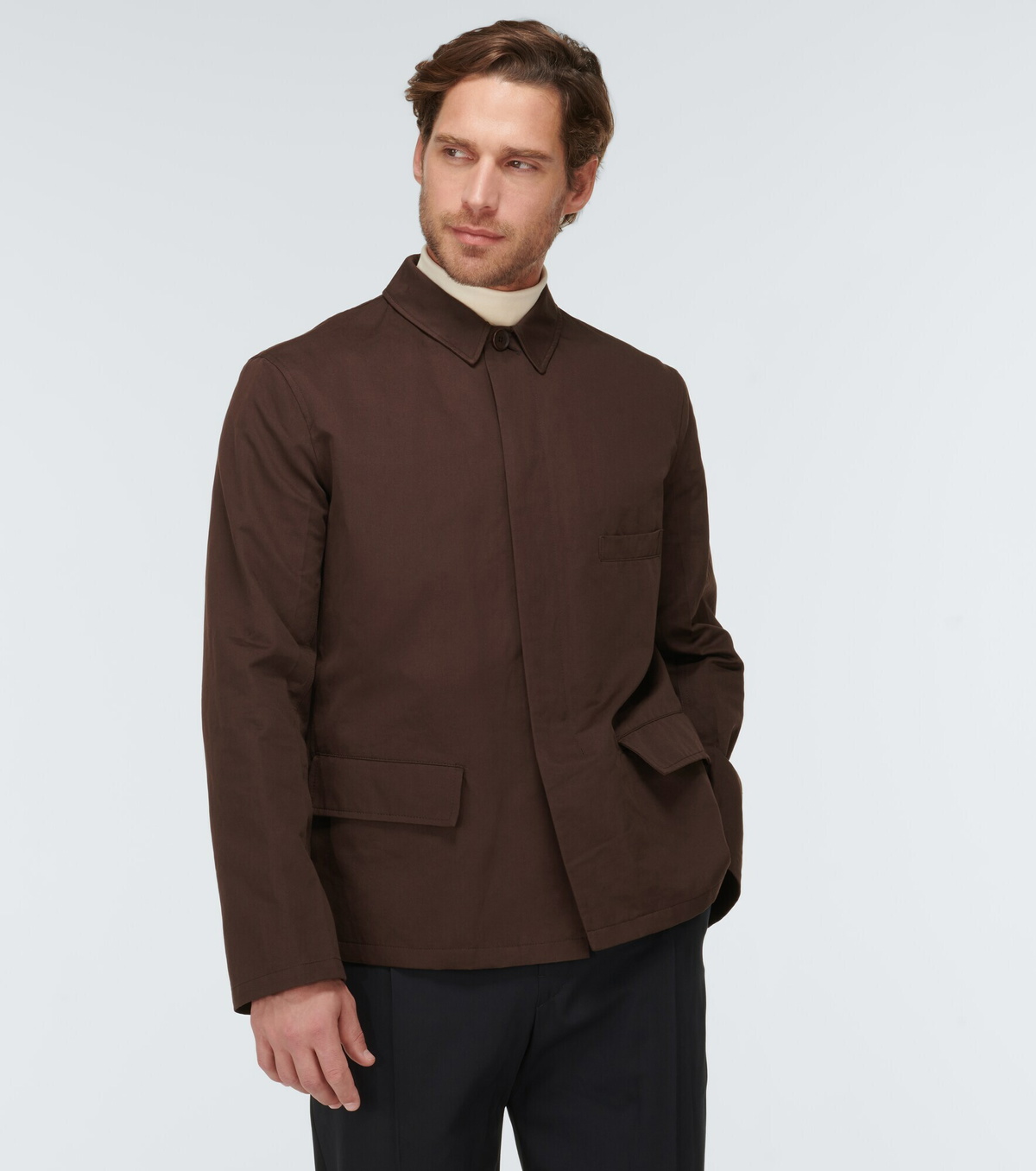 Lemaire cotton overshirt jacketリネン混