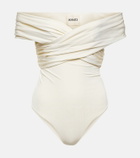 Khaite - Rafael off-shoulder crêpe bodysuit