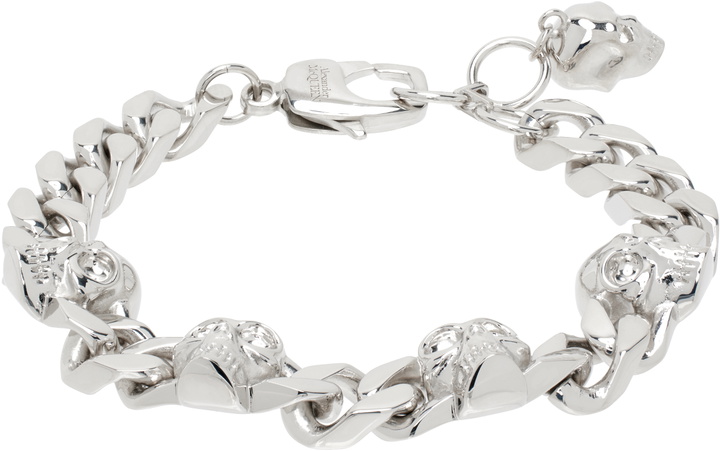 Photo: McQueen Silver Skull Chain Bracelet
