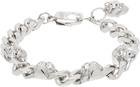 McQueen Silver Skull Chain Bracelet