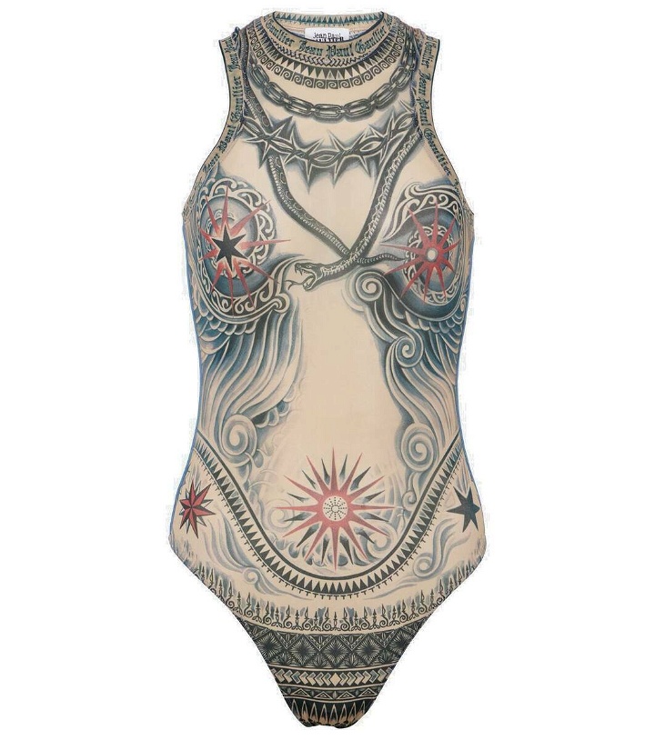 Photo: Jean Paul Gaultier Tattoo Collection printed bodysuit