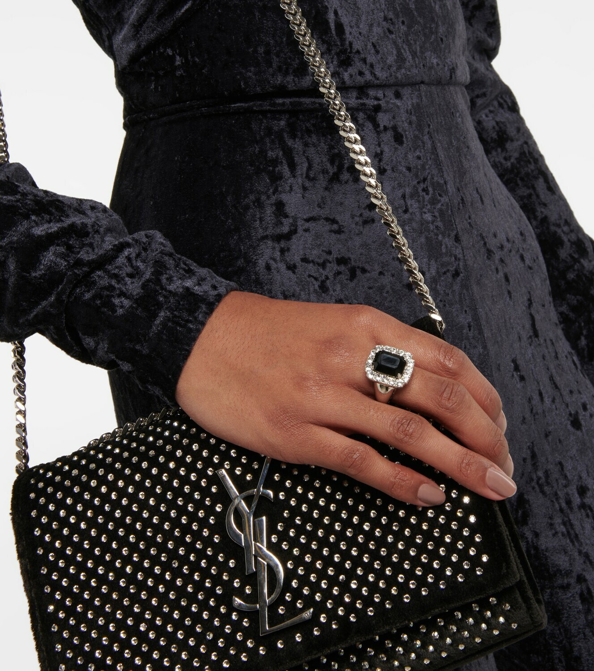Saint Laurent - Crystal-embellished ring Saint Laurent