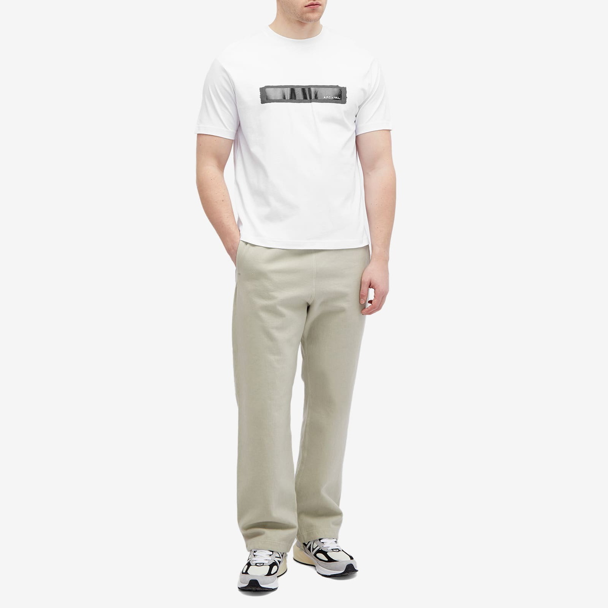 A.P.C. Men's x Natacha Ramsay Levi Jean T-Shirt in White A.P.C.