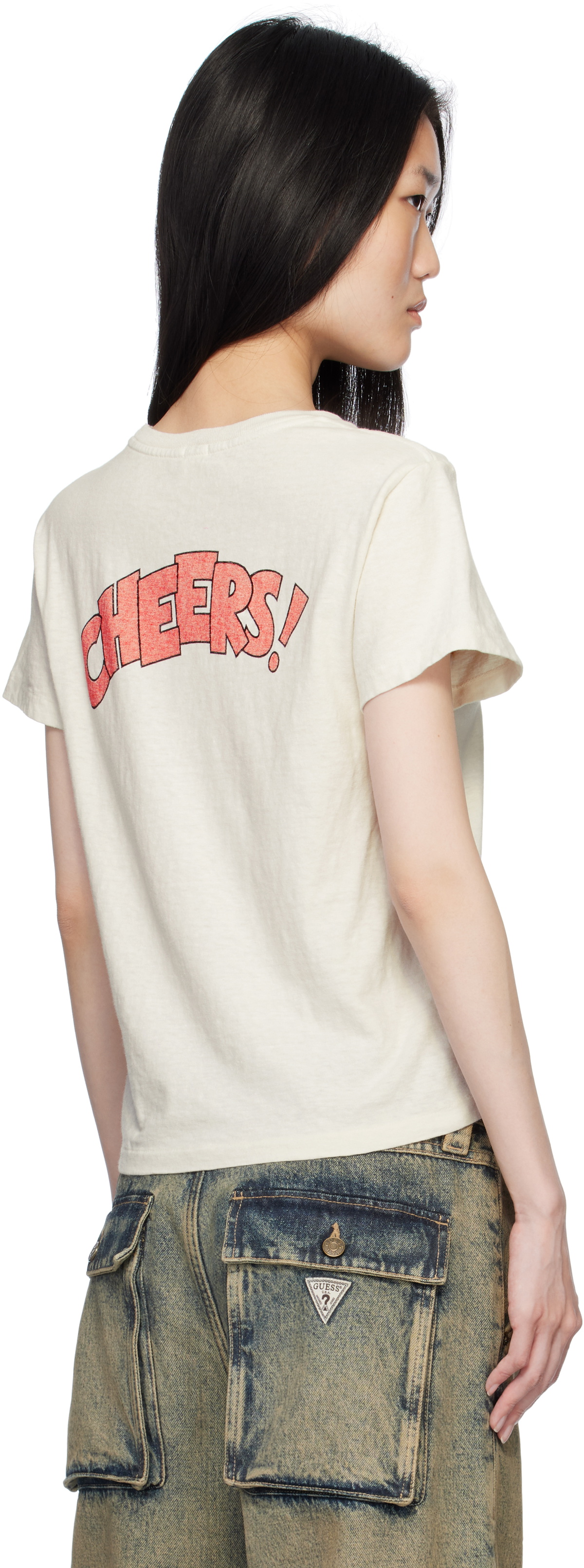 Re/Done Off-White Classic 'Cheers' T-shirt